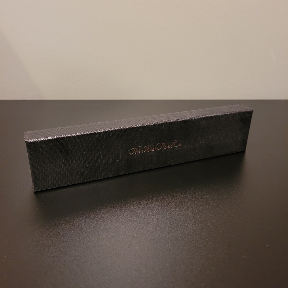 The Real Pearl Co. Rectangular Jewelry Gift‎ Box, Black Gold